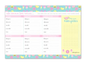 Organizador Menu Semanal Candy
