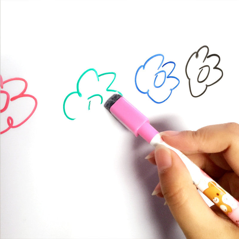 4 pc set cute 4 color mini dry erase marker whiteboard marker pen with magnet brush 4 pc set cute 4 color mini dry erase marker whiteboard marker pen with magnet brush
