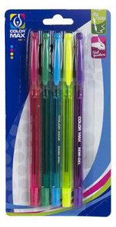 color max semi gel 5 boligrafos de colores 2