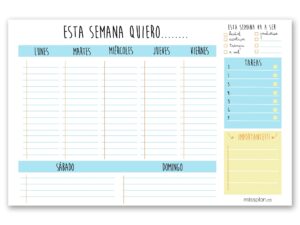 Pizarra Semanal Lovely