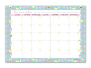 Organizador Mensual Candy